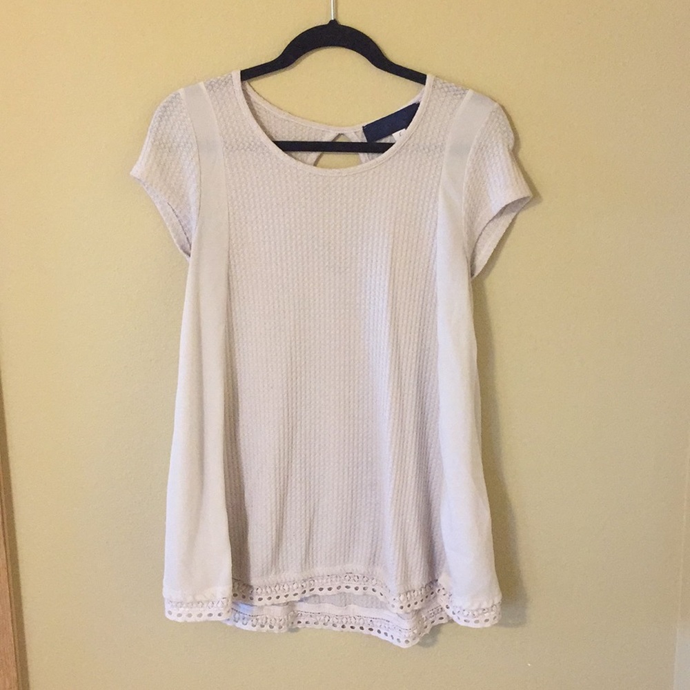 Cream Knit Top